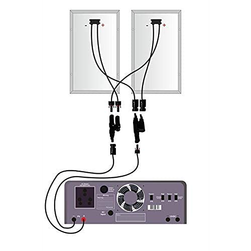 Image of Clare Solar 2 in 1 MC4 Branch Connector for Solar Panels 1500v 50A TUV Certified (Pack of 2)
