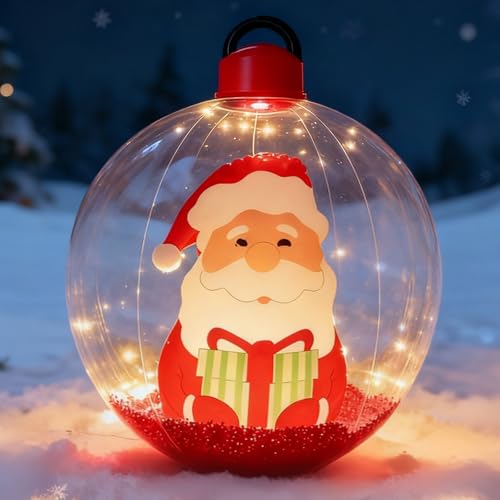 Aufblasbare Weihnachtsdeko Außen 60cm – Aufblasbarer Weihnachtsmann...