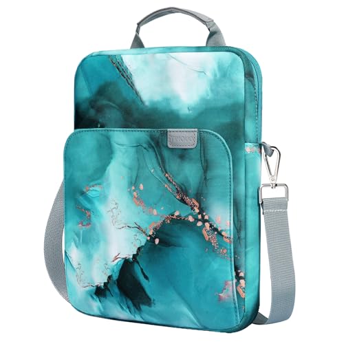 Image of TiMOVO 9-11 inch Tablet Sleeve Bag Carrying Case with Strap, Cloud Peacock Blue