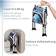 Toilettenstuhl für Senioren,Tragbar duschrollstuhl höhenverstellbar, WC Stuhl mit gepolsterter Sitzplatte und Toiletteneimer, Duschstuhl Klappbarer Stabil,Tragfähigkeit 200kg (CY-KJ6201)