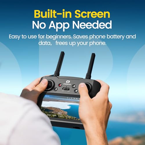 DEERC D35Pro Drone with Camera 4K Professional for Adults, RC Quadcopter with HD Screen on Controller, Brushless Motor, Follow Me, 5G Transmission, Auto Return, GPS Drone with SD Card, 40Mins Flight - Image 5