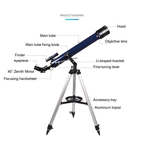 Teleskope für Astronomie Professionelle Stargazing Student Kids Telescope, 45 Grad, voll aufgerichteter Zenith-Spiegel… – Bild 3