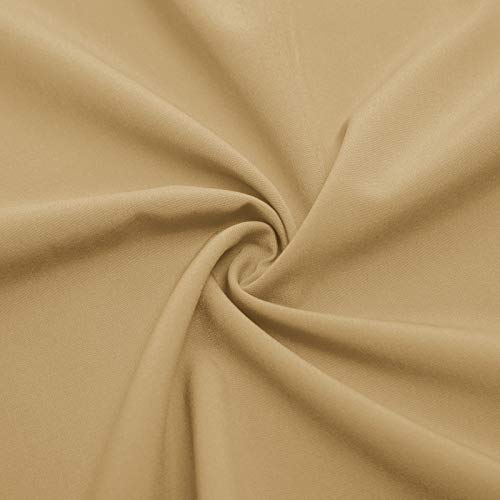 Belle Poque Womens A-Line Flared Swing Midi Skirt Khaki Skirt with Pockets Below The Knee, S