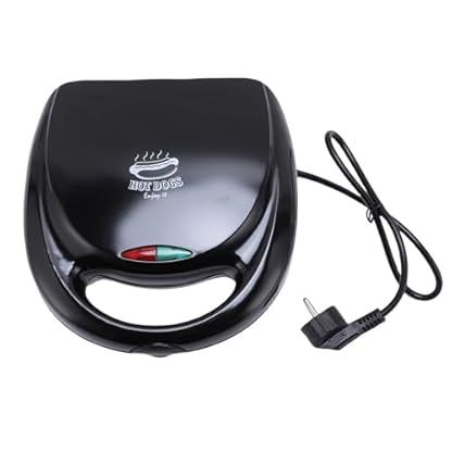 Qcwwy 6 Slot Corn Dog Maker Maschine, 850W Waffeleisen mit Auto Vorheizen Nicht-Stick-Platten Smart Küchengerät Geeignet für Familienühstück RV Kochen Party Snacks (220V)