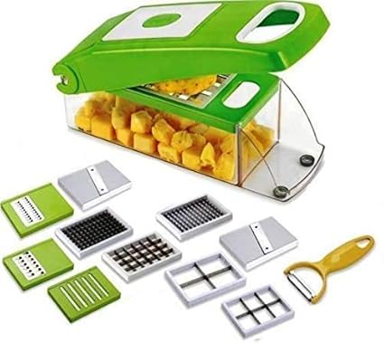 Dreamshop Multipurpose Vegetable and Fruit Chopper Cutter Grater Slicer(11_in_1)