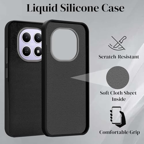 Image of Jkobi Rubberised Back Cover Case for Xiaomi Redmi Note 15 5G | Redmi Note 15 SE 5G (Textured Grip Design | Micro-Fiber Cloth Inside | Slim and Light Weight | Soft Touch and Feel)