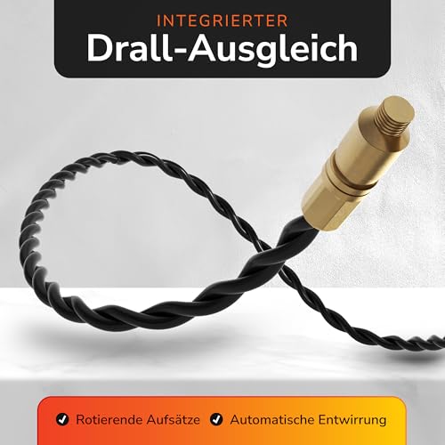 CAPRITOOL Kabeleinziehhilfe 30m – Flexible Einziehfeder und Zugdraht für Leerrohre – Kabelziehhilfe inkl. 5 Adapter – Langlebige Kabel Einzugshilfe für Elektroarbeiten – Hochwertige Einziehspirale