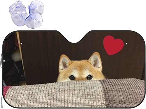 車用サンシェード 犬柄 かわいい アニメ サンシェード 車フロントガラス用サンシェード 吸盤式 車用サンシェード 遮光 遮熱 日よけ 日除け 高温隔離