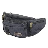 Tragekomfort: Gute passform dank verstellbares Bandes, bis 80 cm, es ist gut geeignet für die Frauen und Herren, auch die Jugendlichen. Die Breite vom Band beträgt 3.8 cm, damit kann die Tasche gut und fest auf der Taille sitzen, Rutschfest