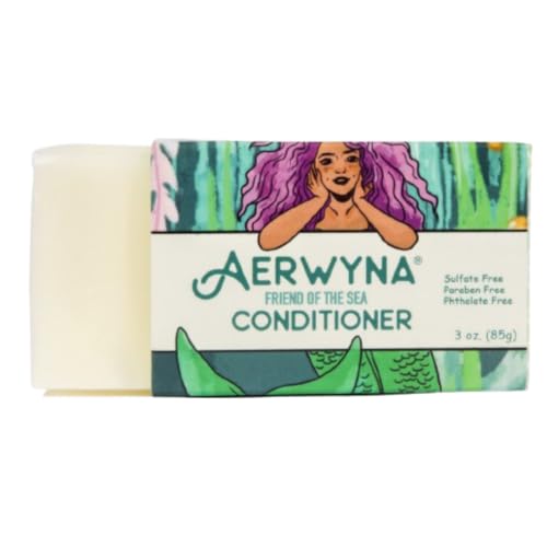 Aerwyna Solid Conditioner Bar | Murumuru Butter, Rice Protein & Panthenol | Sulfate-Free, Plastic-Free | All Hair Types | 3 oz | Made in USA
