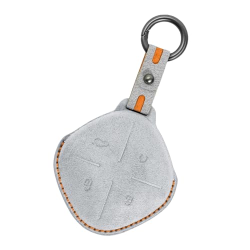 Rondrive Leather Key Fob Case Compatible with Jetour Dashing 2026 2025 2024 2023 2022 Protective Car Key Cover Car Accessories, Light Grey
