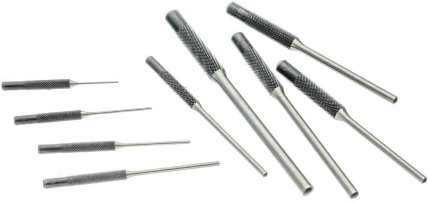ARC-POWER for 9 PC Roll Pin Punch Set Rollpin Tool Kit Puncher Punching
