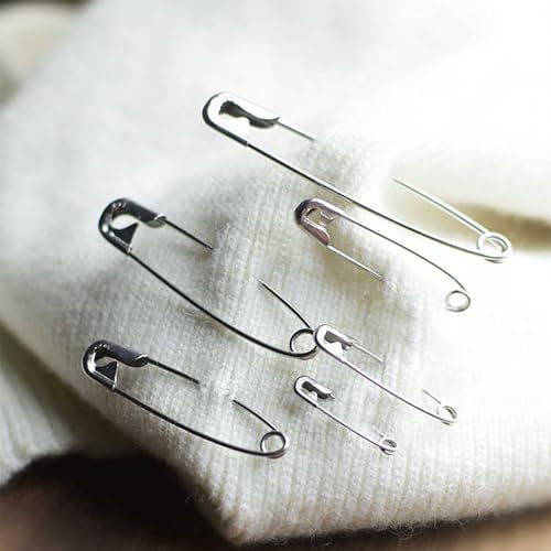 250 Imperdibles de Seguridad, Imperdibles Duraderos para Ropa, Manualidades y Costura (6 Tamaños, 22mm, 28mm, 32mm, 36mm, 45mm, 55mm)