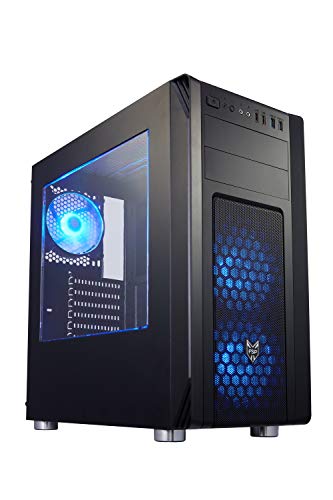 FSP/Fortron CMT230 Midi ATX Tower Negro - Caja de Ordenador (Midi ATX Tower, PC, De plástico, SPCC, Negro, ATX,ITX,Micro ATX, Azul)