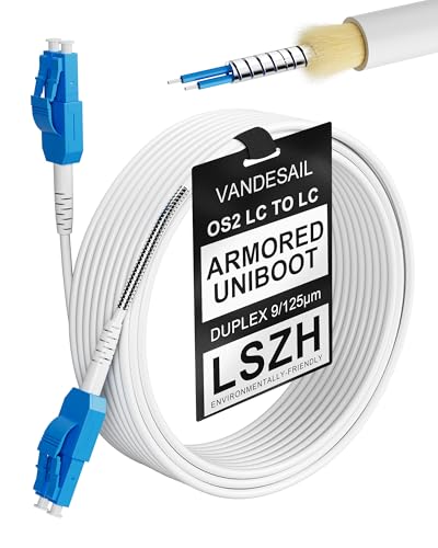 Câble fibre optique OS2 LC-LC Uniboot blindé monomode de 20m pour switch SFP+