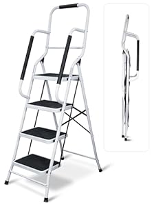 Aidapt VM862C 4-Stufen-Stehleiter mit Handläufen