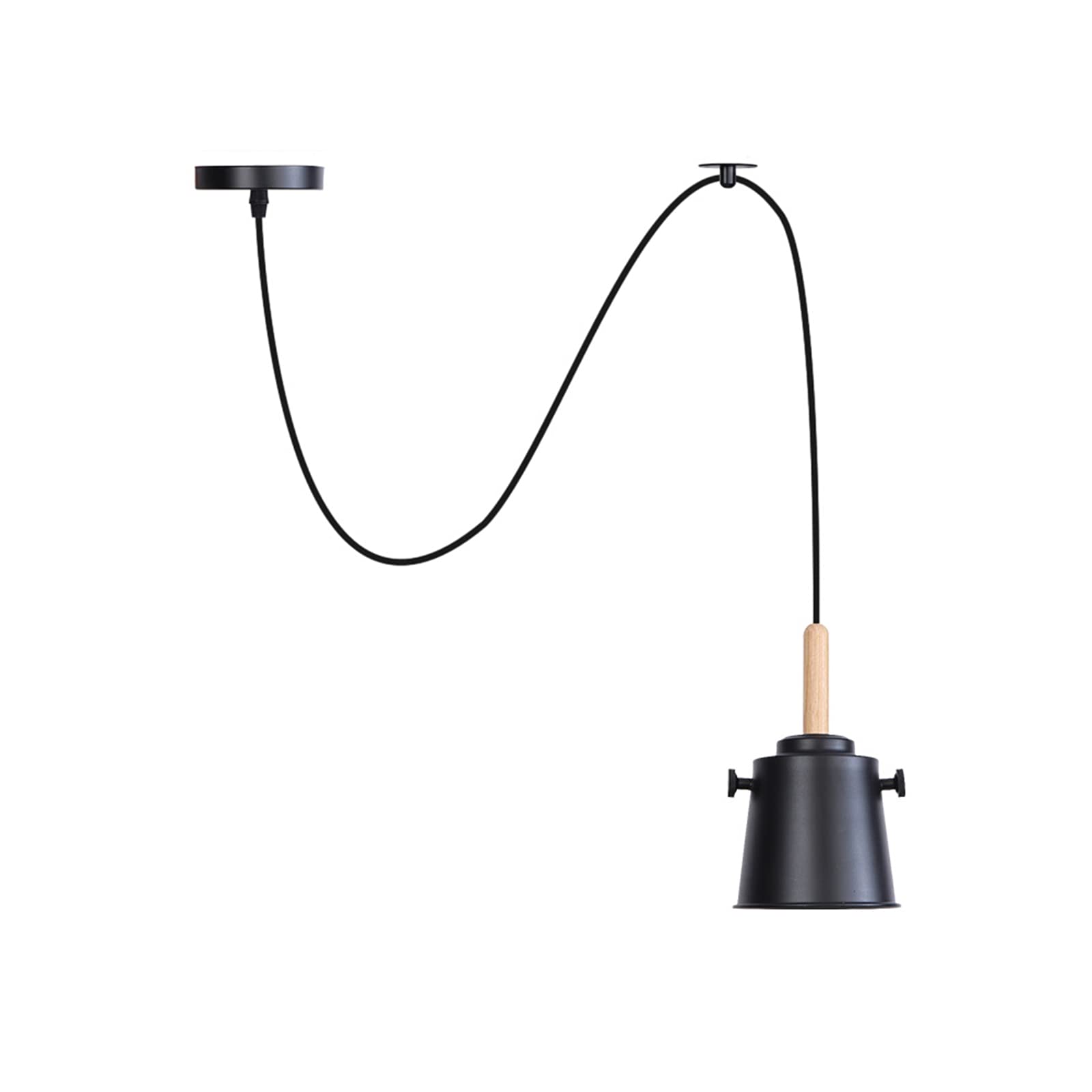 Iluminación Colgante Bricolaje DIY Techo Modular Metal Madera E27
