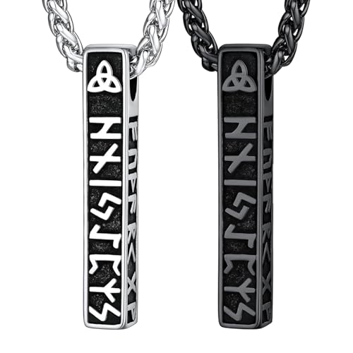 Collier rune celtique Viking le cadeau idéal avec son amulette noire - 6