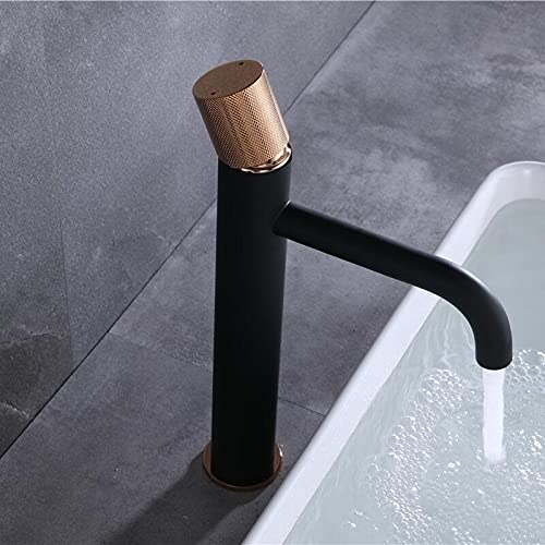 Robinet de lavabo compact noir et argent antique pour lave-mains - 5