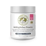 Wholistic Pet Organics Acidophilus Probiotic: Dog Probiotics - Lactobacillus Acidophilus Dog Probiotic Powder for Allergy Relief, Bad Breath, Diarrhea, Gas, Constipation, Yeast - 4 Oz