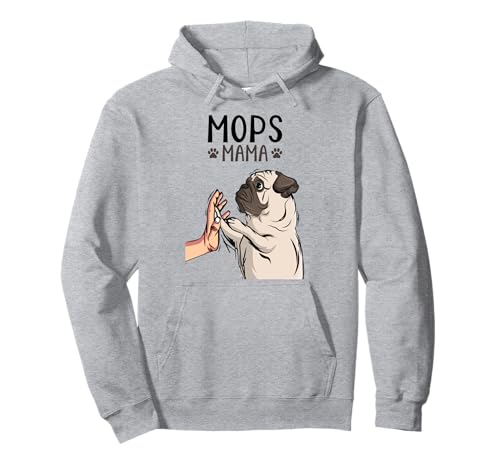 Mops Mama Hundehalterin Frauchen Damen Pullover Hoodie
