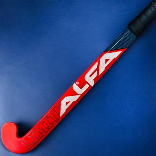 Image of A L F A Limited Edition Composite Hockey Stick (Scoop Bend, 37 INCHES RED)