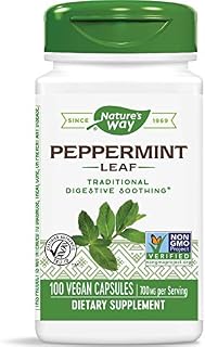 Nature's Way Premium Herbal Peppermint Leaf, 700 mg per serving, 100 Capsules