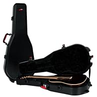 Fits dreadnaught acoustic guitars ATA molded military grade polyethylene outer layer TSA centre latches ideal for air travel