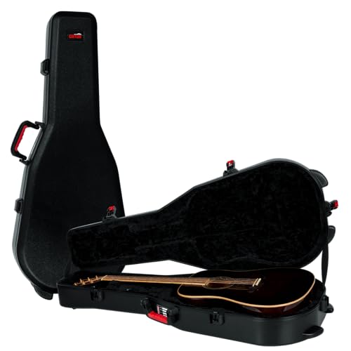 Gator Cases Molded Flight Case For Acoustic Dreadnought Guitars With TSA Approved Locking Latches, (GTSA-GTRDREAD) by Gator - Used condition - US$151.02