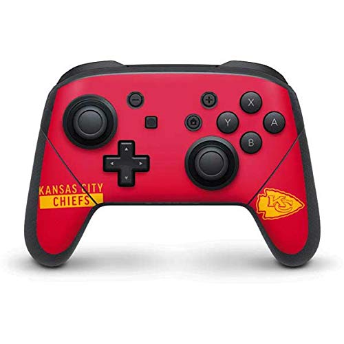 Skinit Decal Gaming Skin Compatible with Nintendo Switch Pro Controller - Officially Licensed NFL Kansas City Chiefs Red Performance Series Design