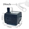 95GPH ultra-quiet small fountain pump (350L/H, 5W), 3.3-foot water pipe, adjustable flow small water pump, suitable for fish tanks, water features, pet fountains, outdoor fountain pumps #1