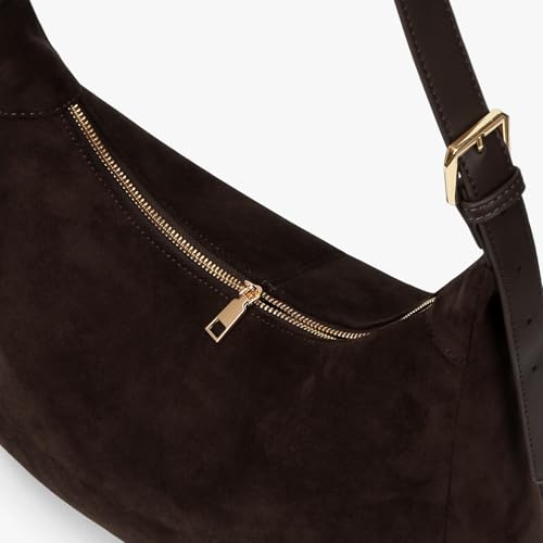 Faux Suede Adjustable Crossbody Bag