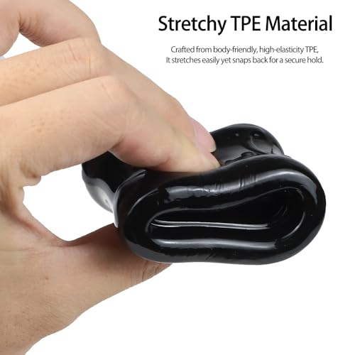 Ball Stretcher Penis Ring Testicle Adult Sex Toys for Male Thickened Cock and Ball Ring for Men Erection Sex Pleasure Enhancement Delay Ejaculation Stretchy Penis Sleeve - Image 7