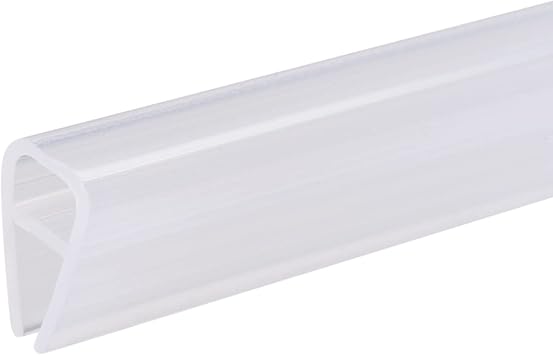 METALLIXITY Glass Door Seal Strip 78.74", Drip Rail 5/16" Fit for Glass 1/4" U Type Frameless Door Sweep - for Bathroom, Office