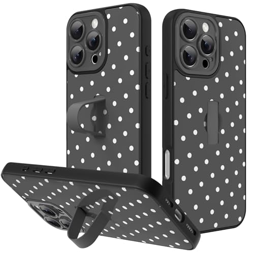 KANGHAR Compatible with iPhone 16 Pro Max Case Black Dot Pattern