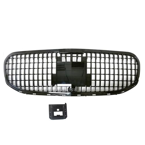 車のフロントグリル フロントレーシングアッパーグリル フェイスリフトバンパー に適合する X167 GLSクラス GLS450 500 550 2020 2021+用 BAHKHPLNQ(売店)(Black)