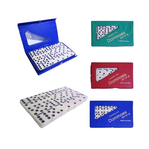 JOGO DE DOMINÓ PROFISSIONAL DE OSSO ESTOJO COM 28 PEÇAS GRANDES PROFISSIONAL COM ESTOJO PARA ARMAZEN