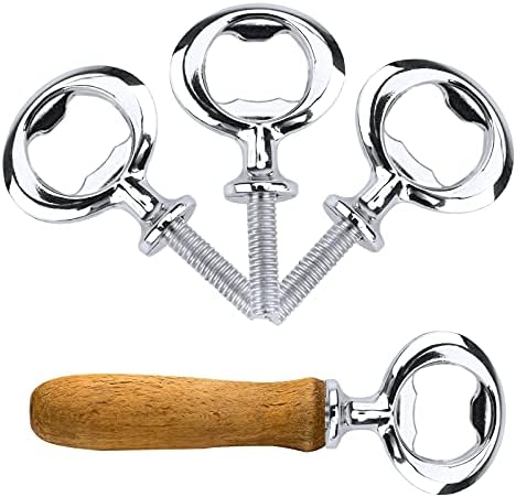 Bottle Opener 4 Pcs Bottle Opener Soda Bottle Blank Bottle DIY Craft Easy to Install Handmade Opener for Beer Simple Stainless Steel Corkscrews Kitchen Accessories All Good Choice