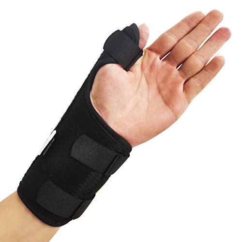 TODDOBRA Thumb Spica Splint- Thumb Brace for Arthritis or Soft Tissue Injuries, Wrist & Thumb Stabilizer Splint for Trigger Finger, Arthritis, Thumb and Carpal Tunnel (Left, Small Medium)