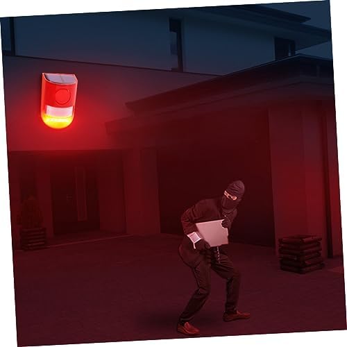 NUOBESTY Güneş enerjisiyle çalışan güvenlik ışığı, hareket sensörlü, hırsızlığa karşı koruma için alarm lambası, 30 gün bekleme süresi, 5 – 8 m, indüksiyon menzili çiftlikler ve depolar için, 24 saat - Görsel 6