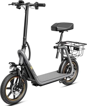 electric motor scooter with seat
