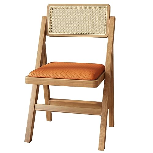 Moderne faltbare Rattan-Esszimmerstühle mit gepolstertem Sitz,...