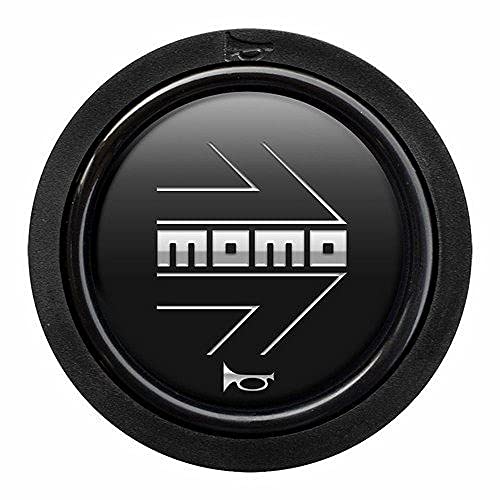 Image of M&O Momo sphoarwblkchf Push Button Arrow Logo. Matt blk-chr. 2 C F
