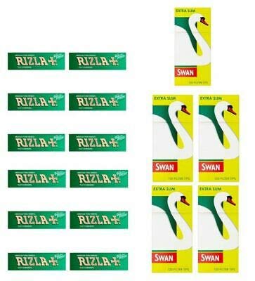 Rizla Green Rolling Papers and Swan Extra Slim Filters 600 by Rizla