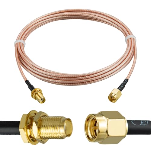 Boobrie SMA Female to Male Cable 9.84ft RG316 SMA Bulkhead Extension Coaxial Cable 50ohms 4G 5G WiFi Antenna Extension for 3G 4G 5G LTE Low Loss WiFi Wireless Router GPS