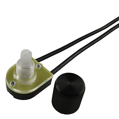 Axlizer RCSTBRW-2 2Pcs 360 Degree Rotary Canopy Switch Metal Threaded Base Round Wired Light Swithes thumb #1