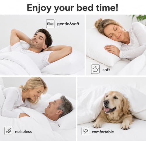 Image of COHOME Oversized King Size Comforter, All-Season Quilted Down Alternative Duvet Insert, Luxury Hotel GentleSoft Comforter with Anti-Clump Tech & 8 Tabs - Reversible - Aqua 98 x116 inches