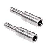 Beduan Stainless Steel Reducing Splicer Mender Barb, 3/8' to 1/4' Hose Barb, Reducer Barb Fitting...