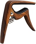 Walnut Ukulele Capo for Soprano, Concert, Tenor, Baritone with Felt Picks