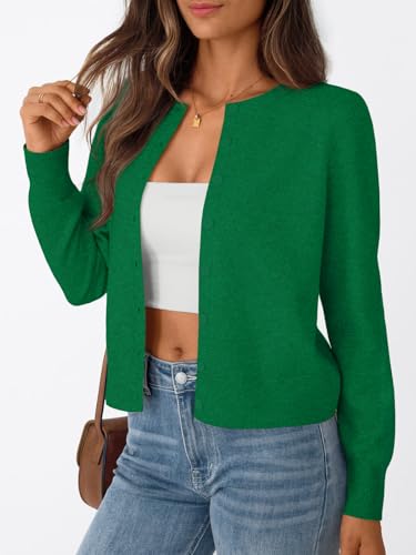 Image of Trendy Queen Lightweight Cardigan Sweaters for Women 2026 | Soft Knit Button-Down, Classic Fit Open-Front Layering Piece for Fall, Winter & Office Wear